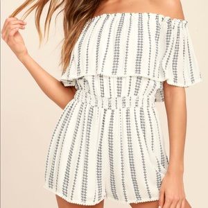 Lulus off the shoulder romper